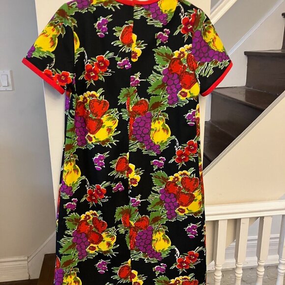 Vintage Poly Fruits and Flowers Dress - Picture 6 of 11